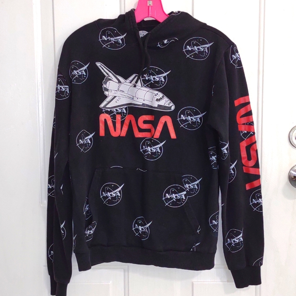 NASA Official Logo Space Shuttle Graphic Hoodie - Picture 2 of 11
